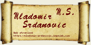 Mladomir Srdanović vizit kartica